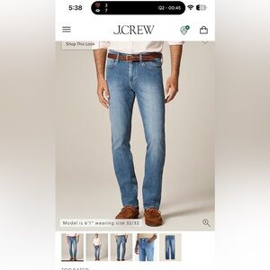 J. Crew Men's Light Blue Straight Jeans (32/30)